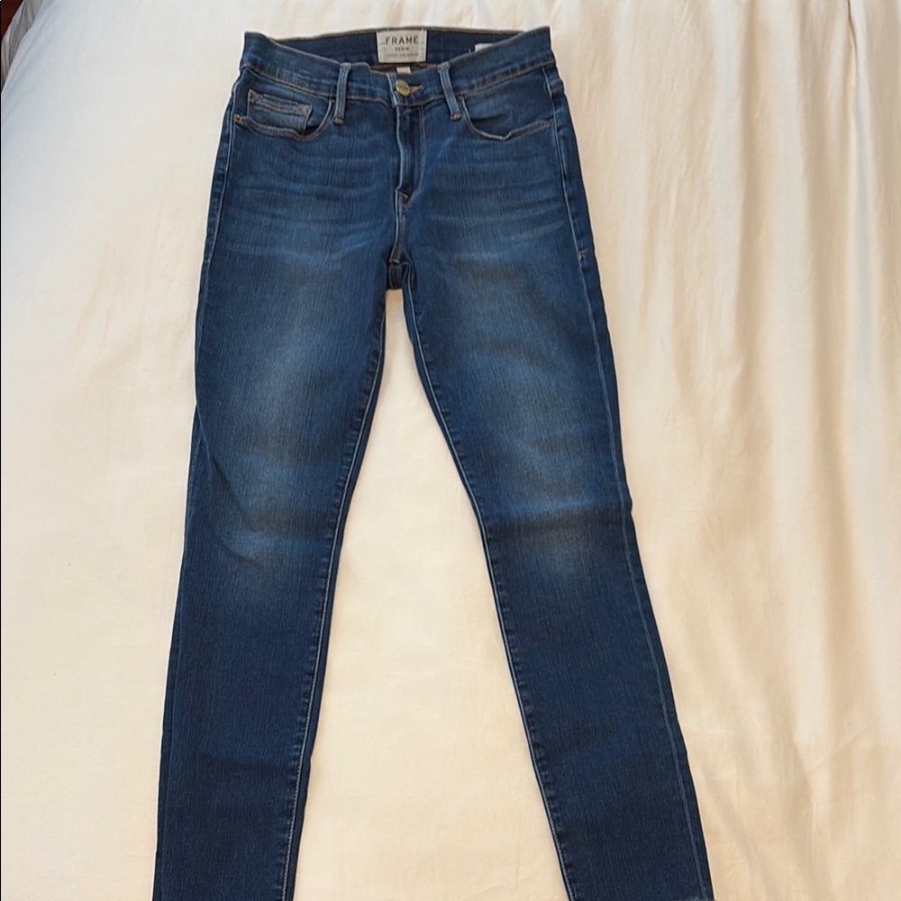 Frame Denim Blue Skinny Jeans Medium Indigo